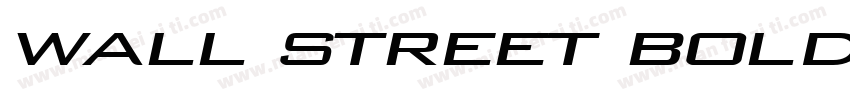 wall street bold字体转换